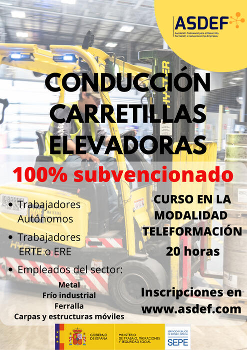 Conducción carretillas elevadoras